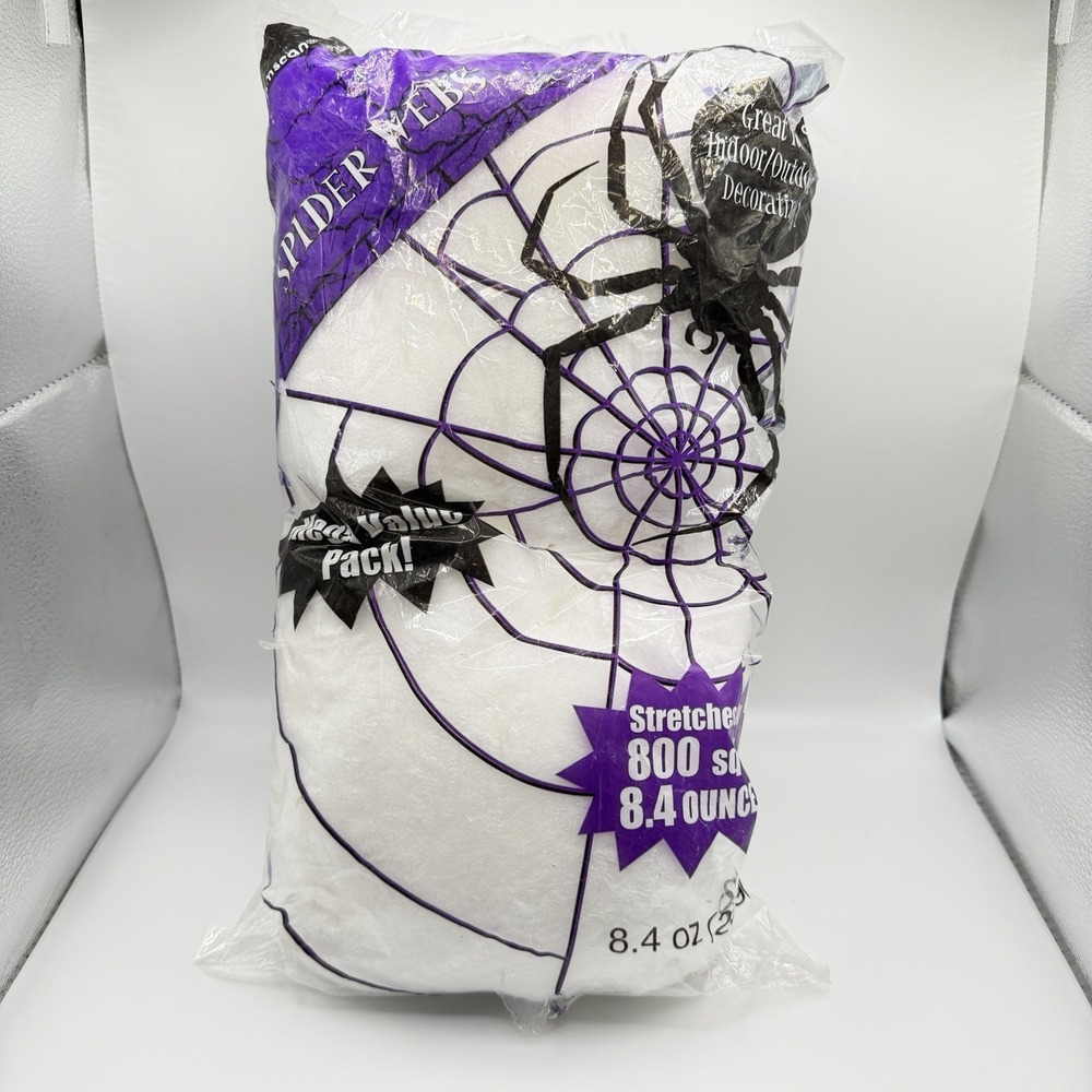 Amscan Mega Value Pack Halloween Spider Webs 8.4 Ounces Stretches To‎ 800 Sq Ft